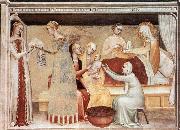GIOVANNI DA MILANO The Birth of the Virgin oil painting artist